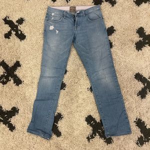 Rich and Skinny Light Wash Distressed Jeans